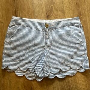 Lilly Pulitzer Seersucker Buttercup Scalloped Shorts